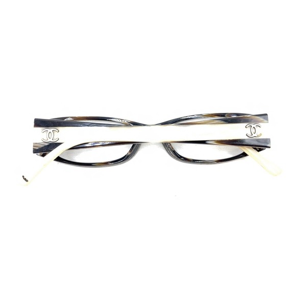 Chanel 3119-H 944 Brown Cream Horn Eyeglasses Frames 50-16 135 Italy Designer - Picture 11 of 12